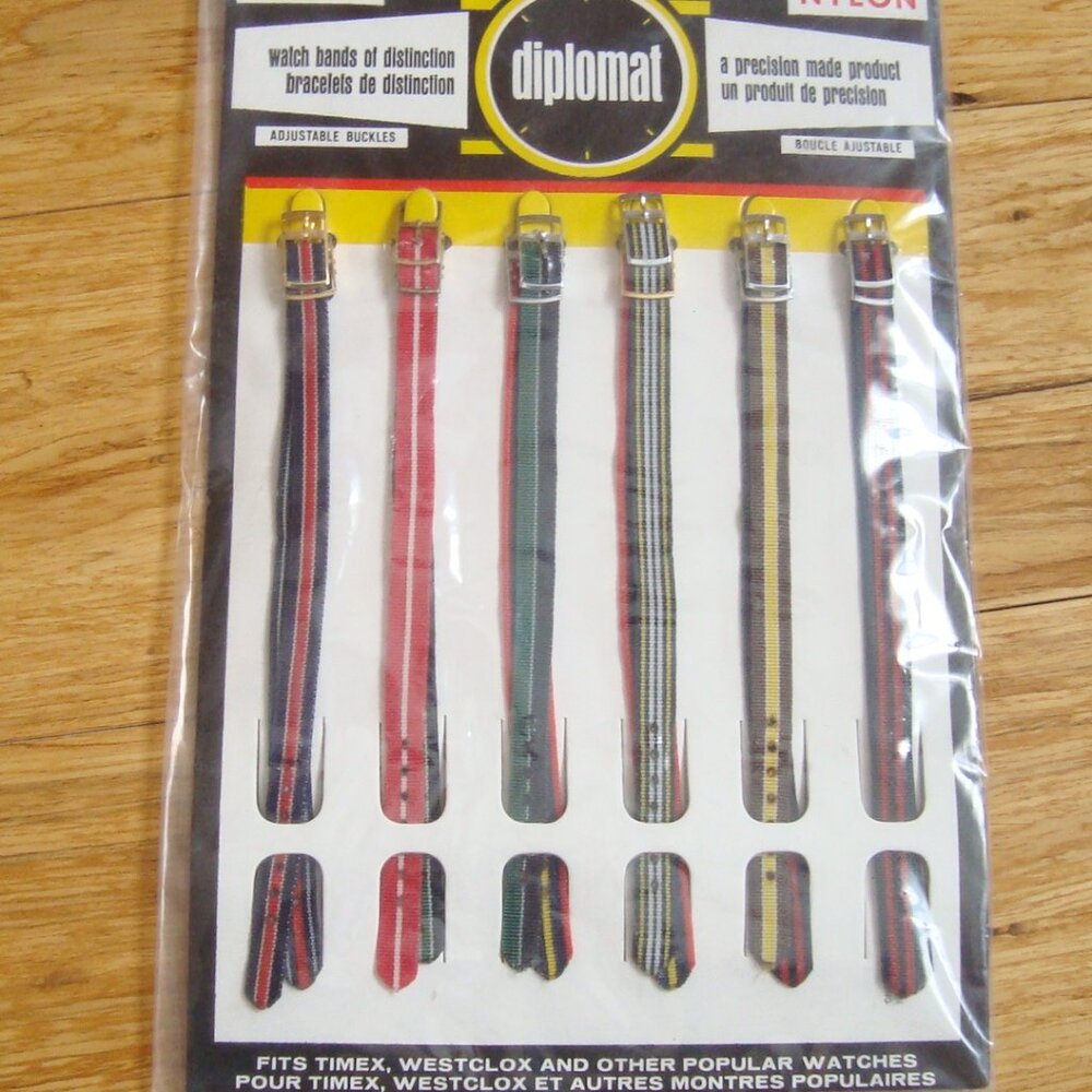 12 NOS 10 MM NYLON WATCH BANDS